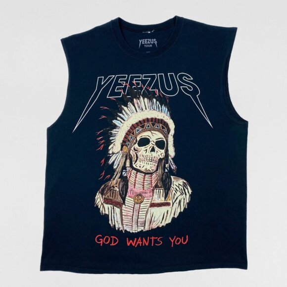 Yeezus Tour 2013 Native Cut Off Tee